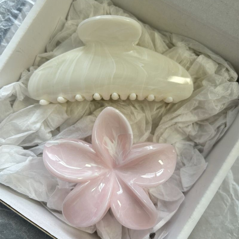 แฟชั่นไล่ระดับสี Plumeria Flower Hairpin Grips คลิป Barrettes อุปกรณ์เสริม