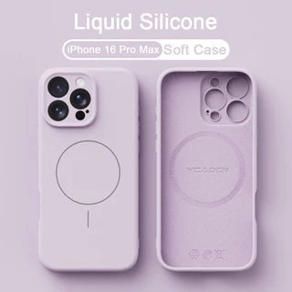 ซิลิโคนเหลวคาร์บอนสีเทา matte soft เคสโทรศัพท์สําหรับ iPhone 11 12 13 14 15 16 Pro Max 14 15 16 Plus X Xs XR Xs Max แม่เหล็กกันกระแทก