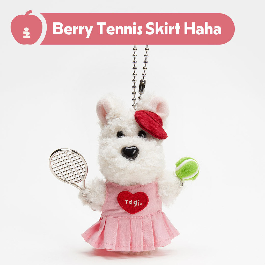 Tagi. Haha & Popcorn Tennis Pendant กระเป๋าใส่เครื่องประดับ ลายตุ๊กตาลูกสุนัข
