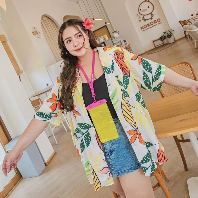 เสื้อฮาวายไซส์ใหญ่ Unisex อก 38-66 นิ้ว ผ้าสปัน รุ่น MG170 thumbnail 6
