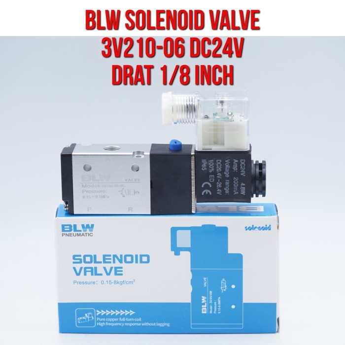 BLW Solenoid วาล์ว Solenoid วาล์ว 3V210-06 3V210 - 06 DC 24V เกลียว 1/8" 1/8 นิ้ว DC24V DC24 โดยตรงว