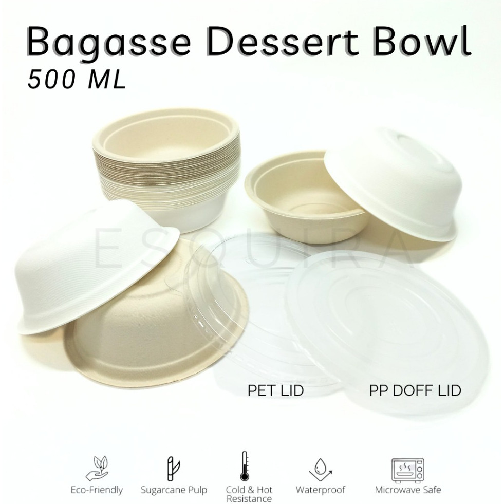 Bagasse Bento Rice Bowl 500 ML BG500