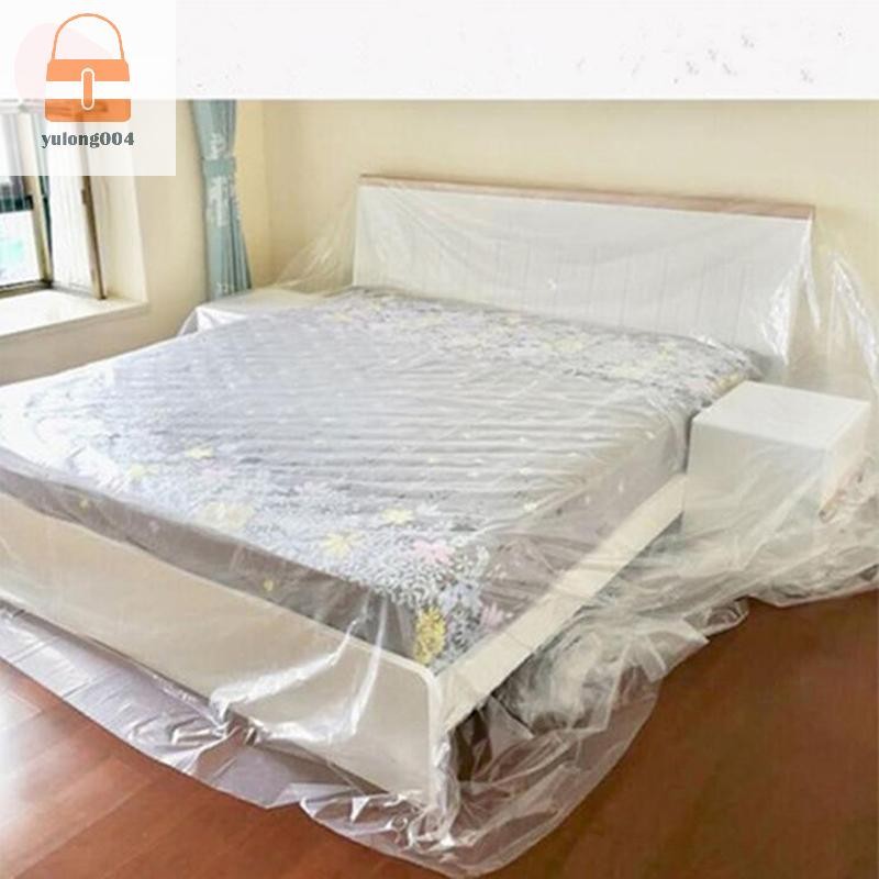 [PE] ผ้าคลุมฝุ่นเฟอร์นิเจอร์พลาสติก 1 ชิ้น,เตียงกันฝุ่นรถยนต์กันน้ํา ผ้าคลุมกันฝุ่นโซฟา TH