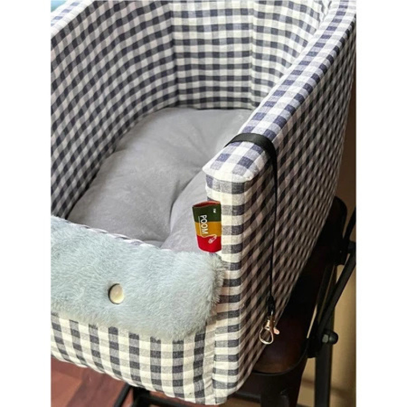 เวอร์ชั่นเกาหลีรถควบคุมกลางครอกแมวตารางลายสก๊อตครอกสี่ฤดูกาลสากลครอกสัตว์เลี้ยงที่นั่งขนาดเล็กขนาดกลาง - รูปที่ 5