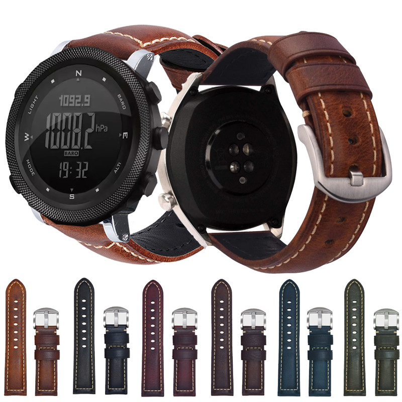 สายหนังสําหรับ NORTH EDGE APCHE-46 สมาร์ทนาฬิกา Calfskin ผู้ชายผู้หญิงนาฬิกาสําหรับ APACHE-46 อุปกรณ