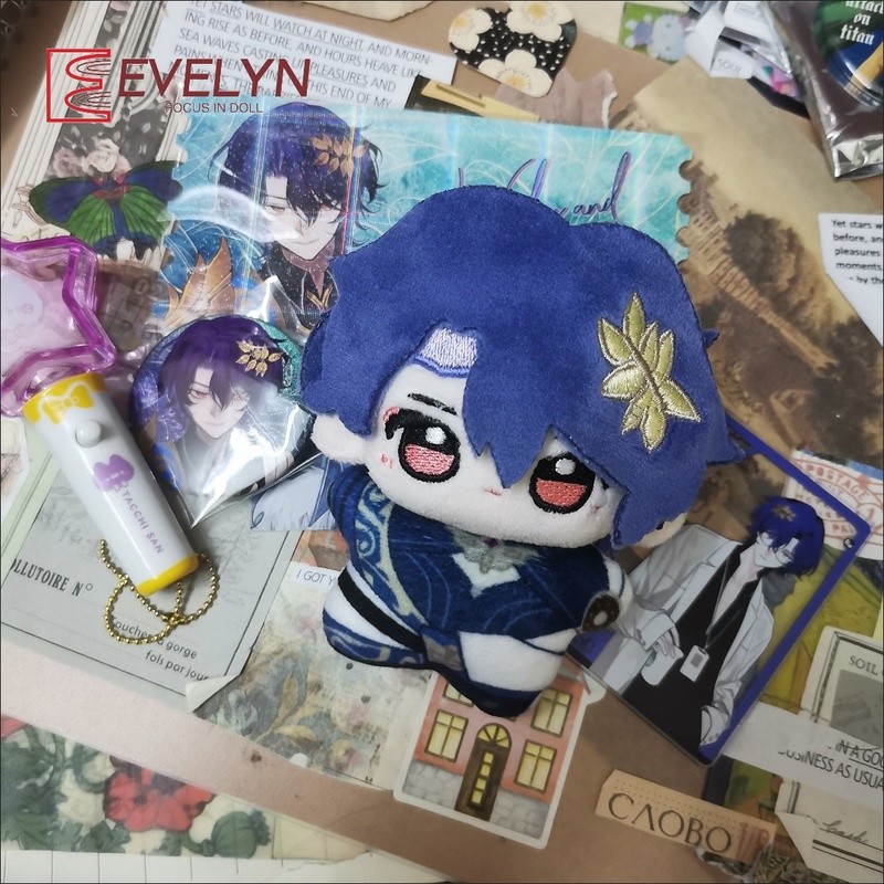เกมอนิเมะ Evelyn 10CM Honkai: คอสเพลย์รางดาว Aventurine Dr. Ratio Soft Plush น่ารักจี้ของขวัญ Jujuts