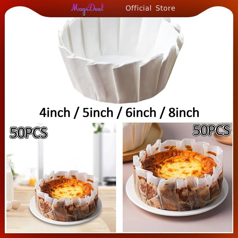 MagiDeal กระดาษ 50 ชิ้น ใส่แบบใช้แล้วทิ้ง แผ่นไม่ติด กระดาษรองอบสําหรับต้นขาไก่ย่าง มันเทศย่างเตาอบ
