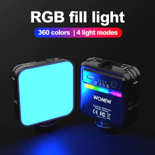 360 สี Mini RGB Light ไฟเซลฟี่ ไฟสตูดิโอ ไลฟ์สด ติดหัวกล้อง ขนาดพกพาไฟติดโทรศัพท์ 2000mah
