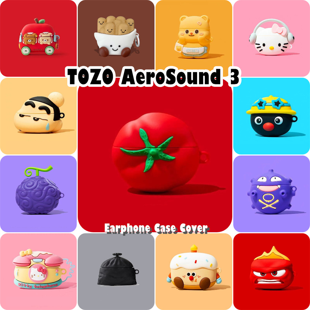 READY STOCK!นําไปใช้กับ TOZO AeroSound 3 เคส Case เคสหูฟัง การ์ตูนง่าย ซิลิโคนนุ่ม เคส เคสหูฟัง NO.2
