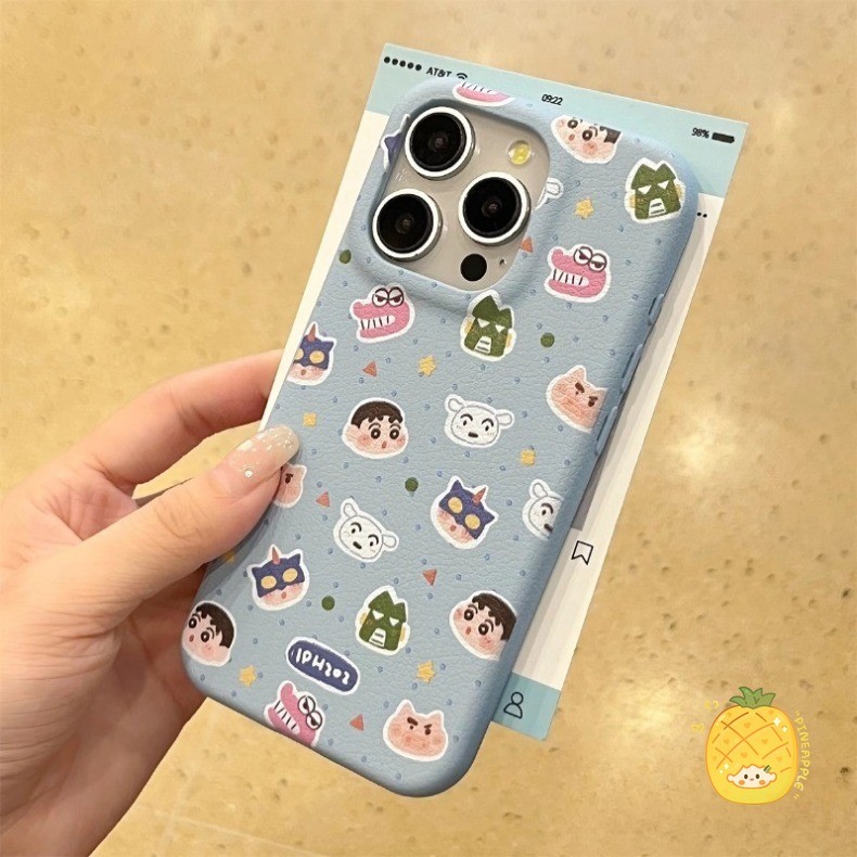 สําหรับ iPhone 15 14 13 12 11 Pro MAX X XR XS MAX 7 8 Plus น่ารัก Crayon Shin chan การ์ตูนคู่เคสโทรศัพท์ Soft cove