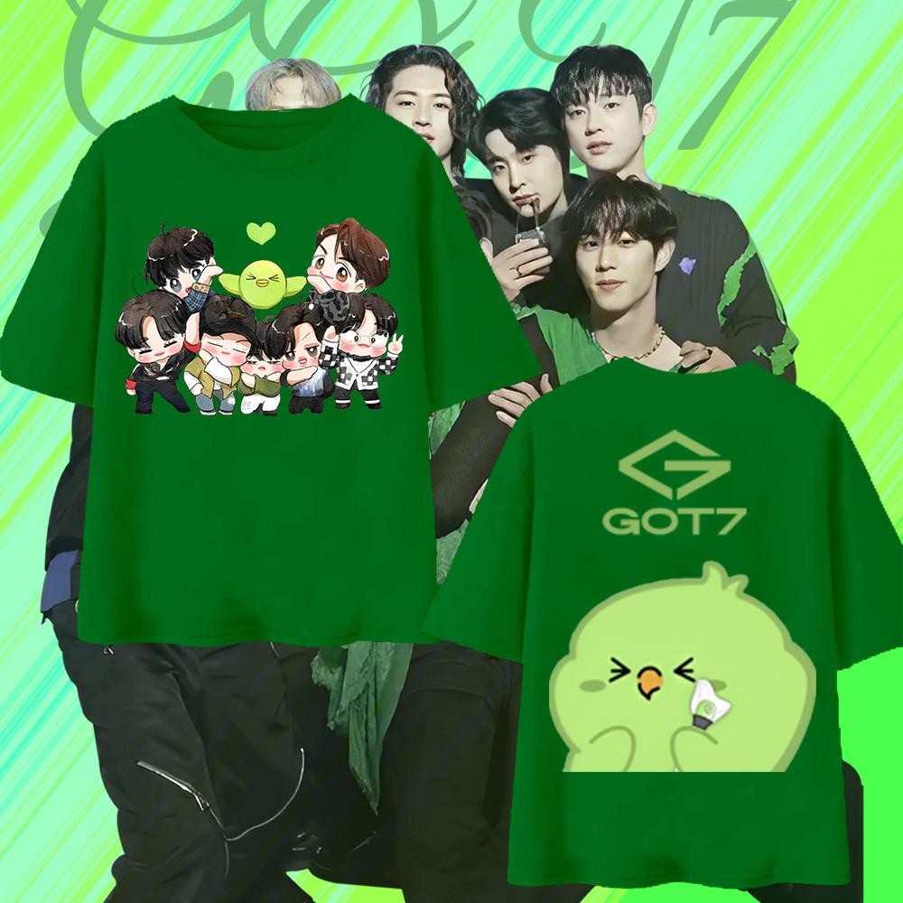 2025 GOT7 CONCERT <NEST FEST> IN BANGKOK เสื้อยืดสีเขียวสําหรับแฟนๆ S-5XL #03