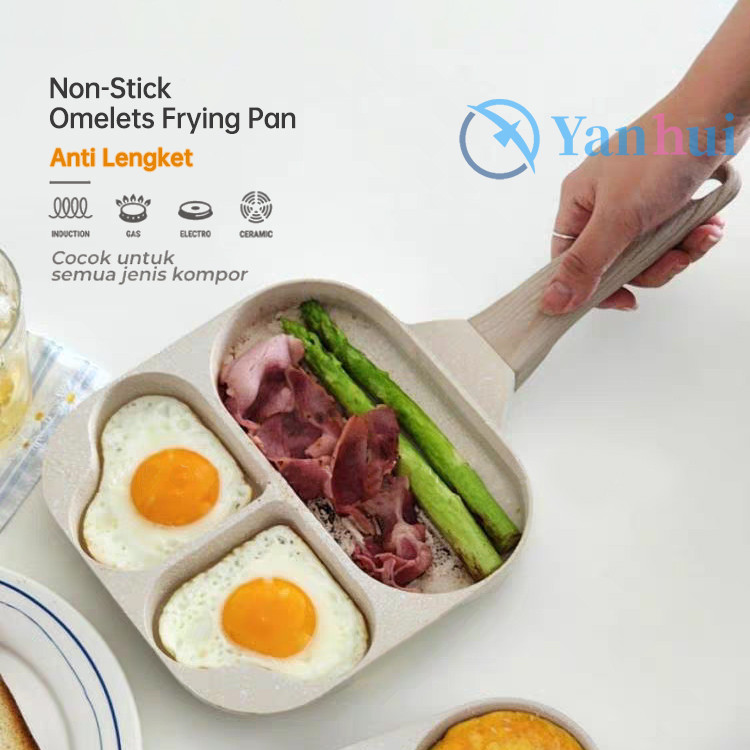3IN1 Egg Pancake Omlet Pan อาหารเช้าไม่ติดกระทะ