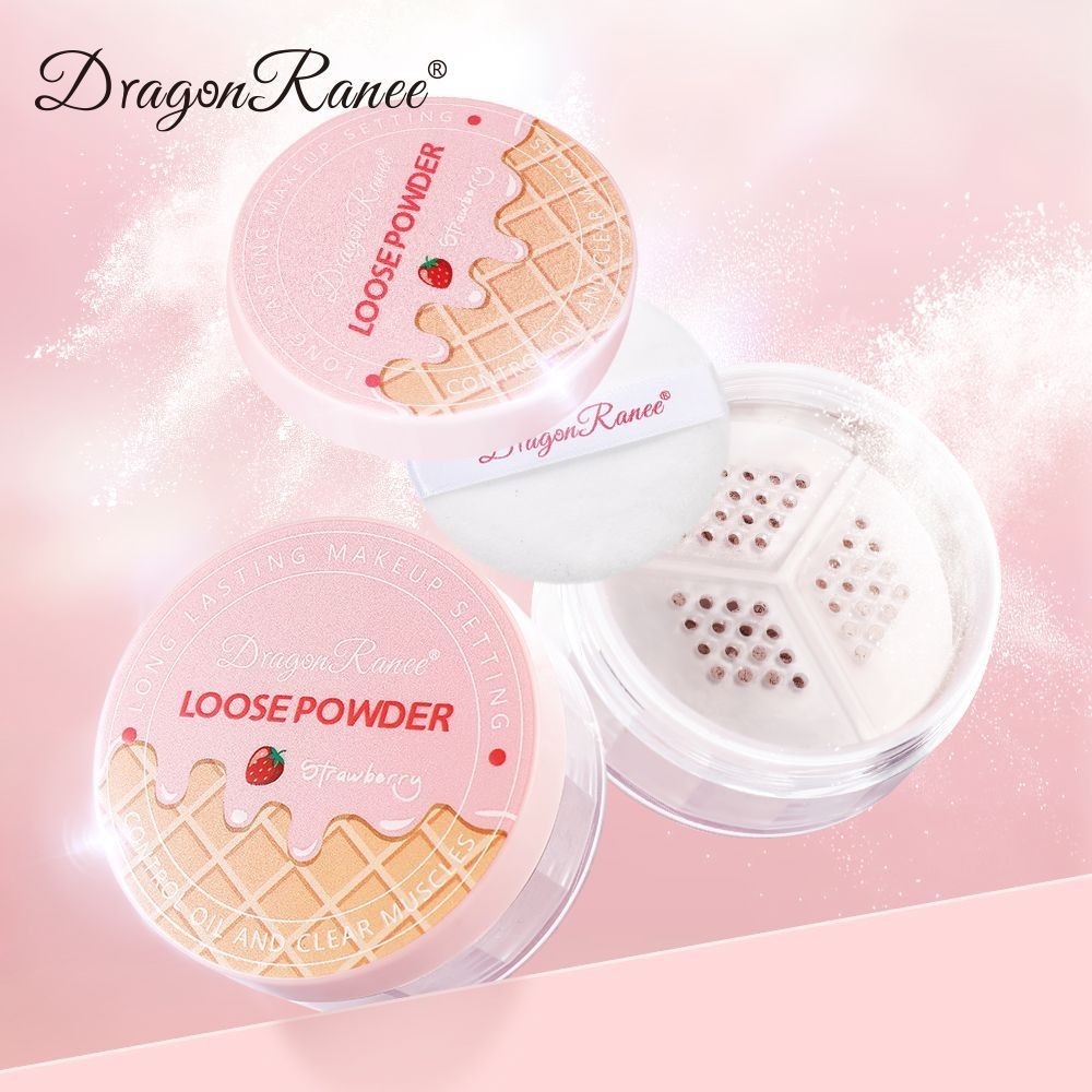 Natural Air Loose Powder Pearlescent Fine Flash Loose Powderระยิบระยับกันน้ําควบคุมน้ํามันเหงื่อนักเ