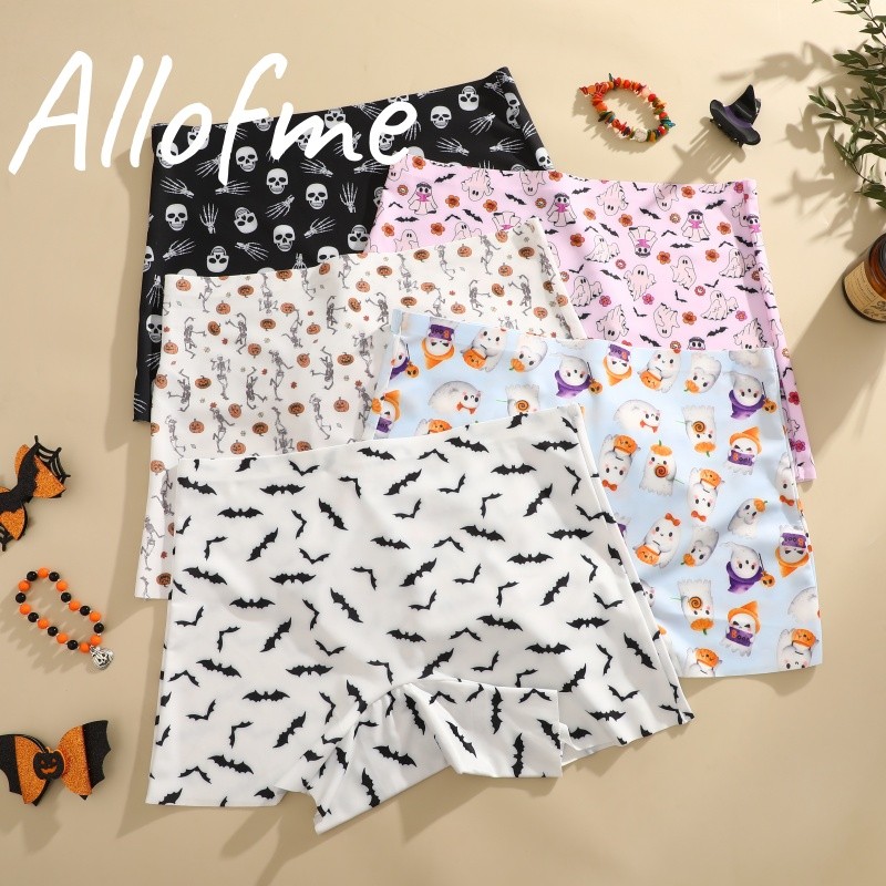 Allofme ผู้หญิงกางเกงนักมวยไม่มีรอยต่อและ Traceless Boy สั้นฮาโลวีนชุดชั้นในผ้าฝ้ายเป้ากางเกงนุ่มและสบายชุดชั้นใน