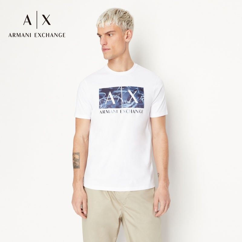 (ฉลาก) Am-ni เสื้อยืดลําลองสําหรับผู้ชายพิมพ์ลายผ้าฝ้ายคอกลมโลโก้ตัวอักษรเสื้อยืดแขนสั้นระบายอากาศกลางแจ้ง XS-3XL