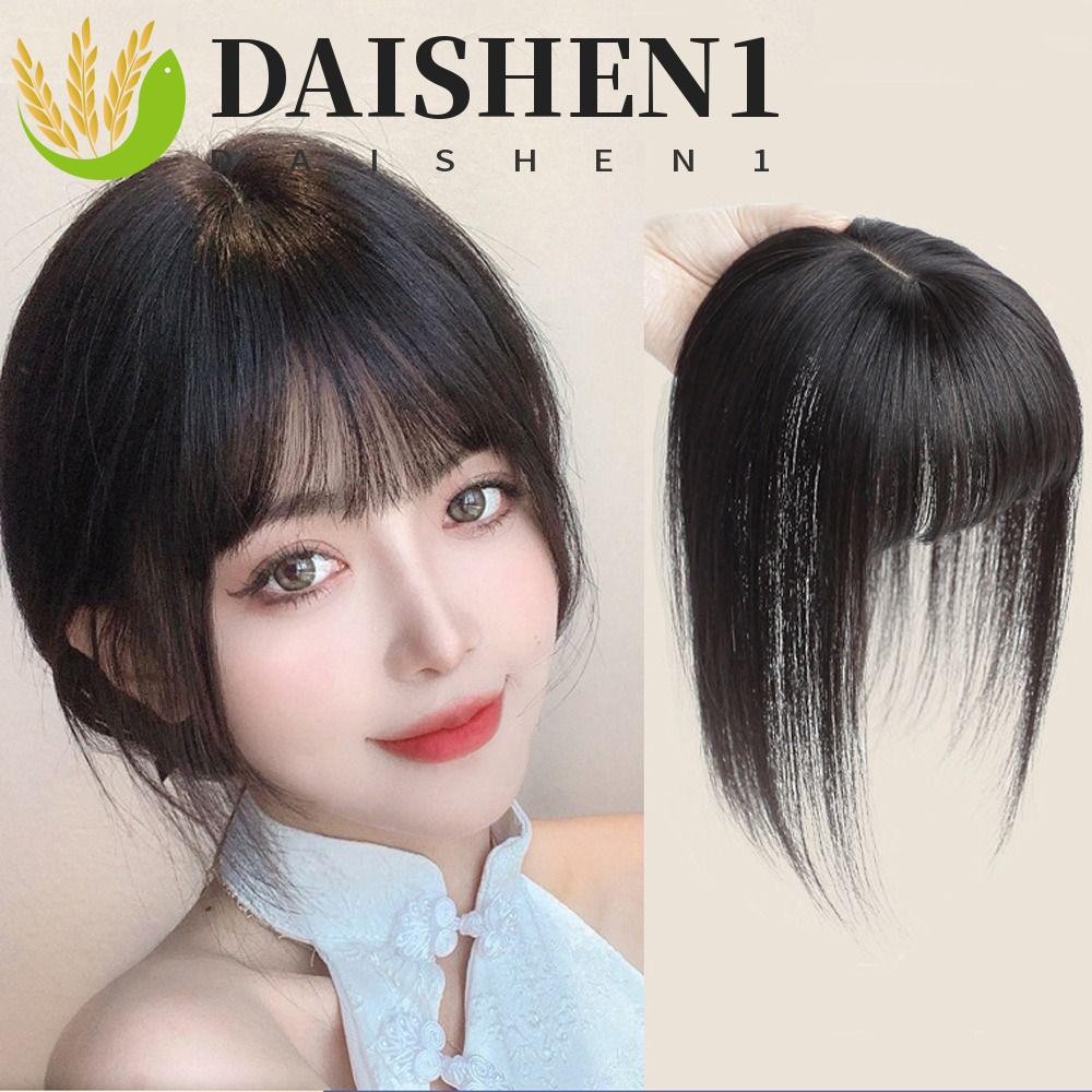 Daishen1 วิกผมหน้าม้าธรรมชาติ 3D ทนความร้อน แบบเปลี่ยน สําหรับผู้หญิง