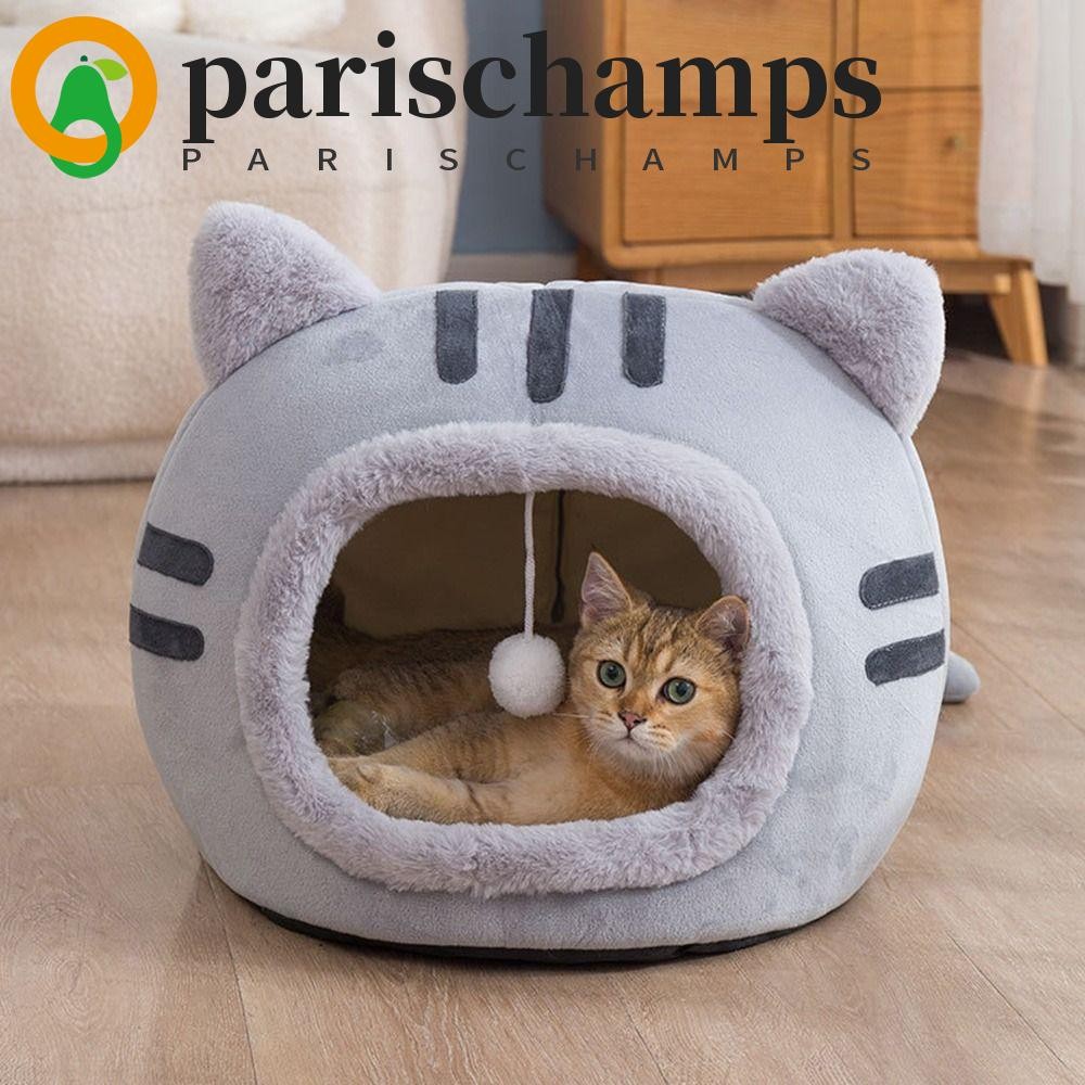 Parischamps Cat Bed Semi-Enclosed With Cushion Kitten Cave Pet Supplies Pet Nest Puppy ลูกแมวกระต่ายสุนัขสุนัข