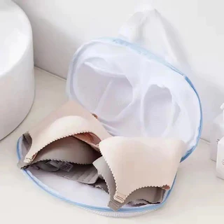 ถุงซักถนอมผ้า ถุงซักผ้า ถุงตาข่าย สำหรับซักเสื้อชั้นใน ตาข่ายสีขาว