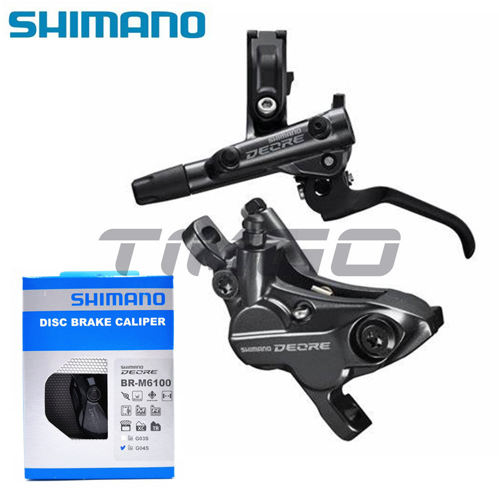 Shimano Deore MTB BL-M6100 BR-M6100 ไฮดรอลิก I-SPEC EV คันเบรก 2 ลูกสูบดิสก์เบรกคาลิปเปอร์รุ่นกล่อง