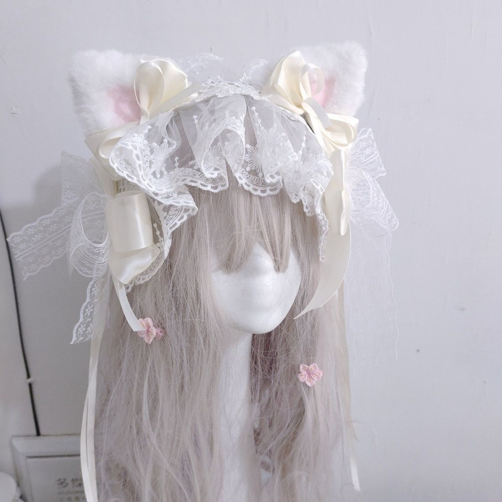 ที่คาดผมหูแมวโลลิต้า.กิ๊บติดผมโบว์.kc ที่คาดผมหูสัตว์ lo Lady Headwear. กิ๊บติดผมหู. สาวหวานน่ารักๆ