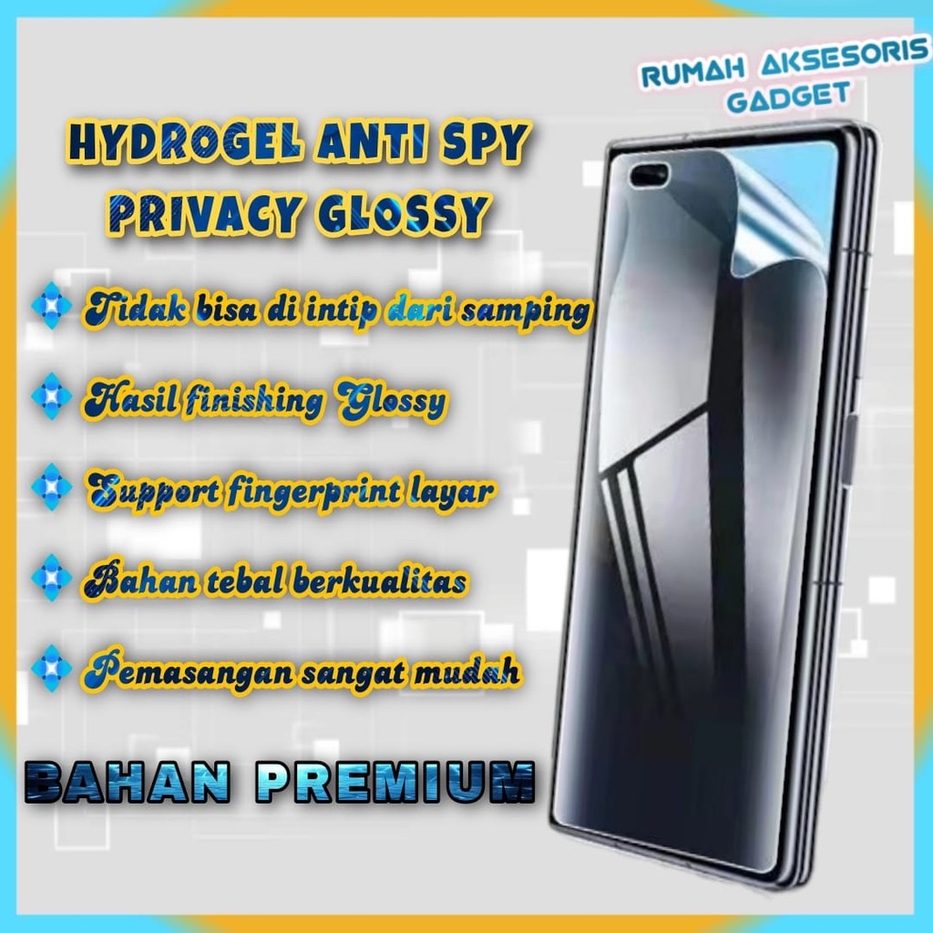 HP LAYAR ( GLOSSY ANTI SPY) HYDROGEL PRIVACY IPHONE IP ปกป้องหน้าจอสําหรับโทรศัพท์มือถือ IP4 IP5 IP5