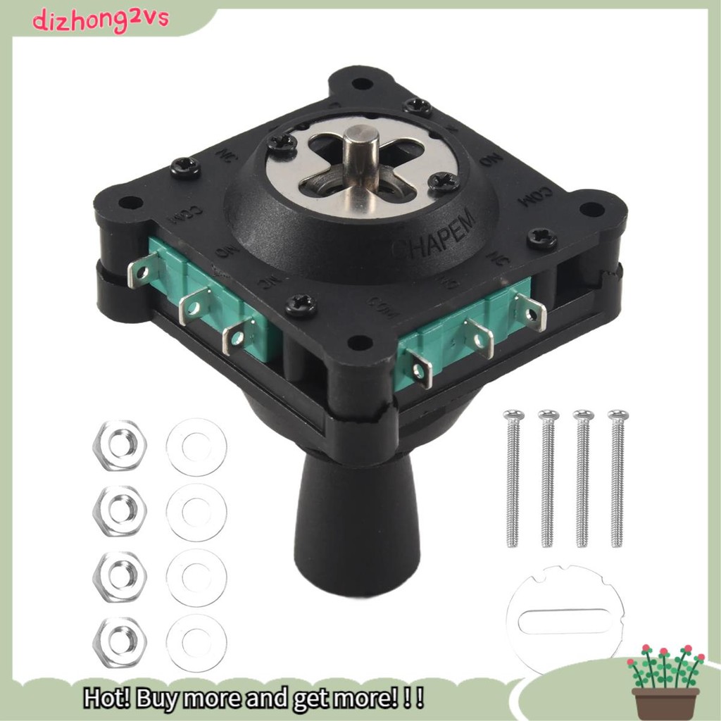 [dizhong2vs]Joystick Switch AC 240V 5A 4NO 4NC Momentary 2.5mm Fixing Thread Joystick Switch