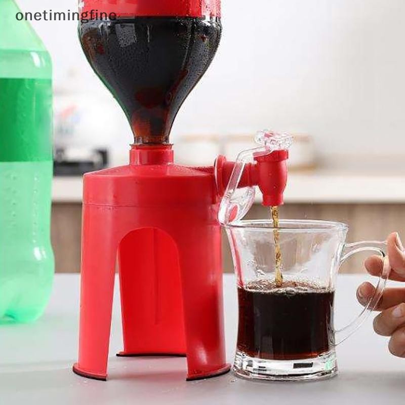 Onetimingfine Soda Dispense,Beverage Inverted Drinker,2 L Soda Fountain Machine,Creative Hand Pressu