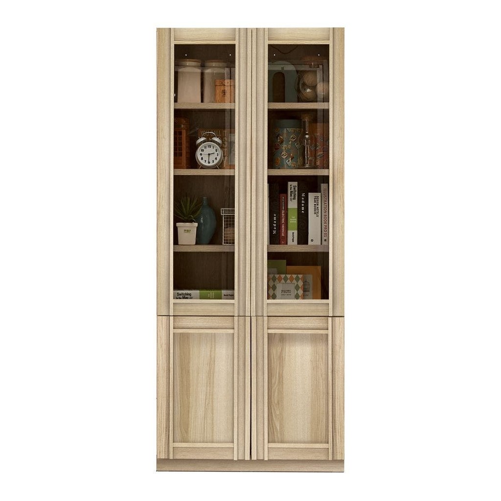 Koncept Furniture ตู้โชว์ รุ่น Lybrary สีไม้อ่อน (79x34x185 ซม.) แบรนด์ KONCEPT FURNITURE