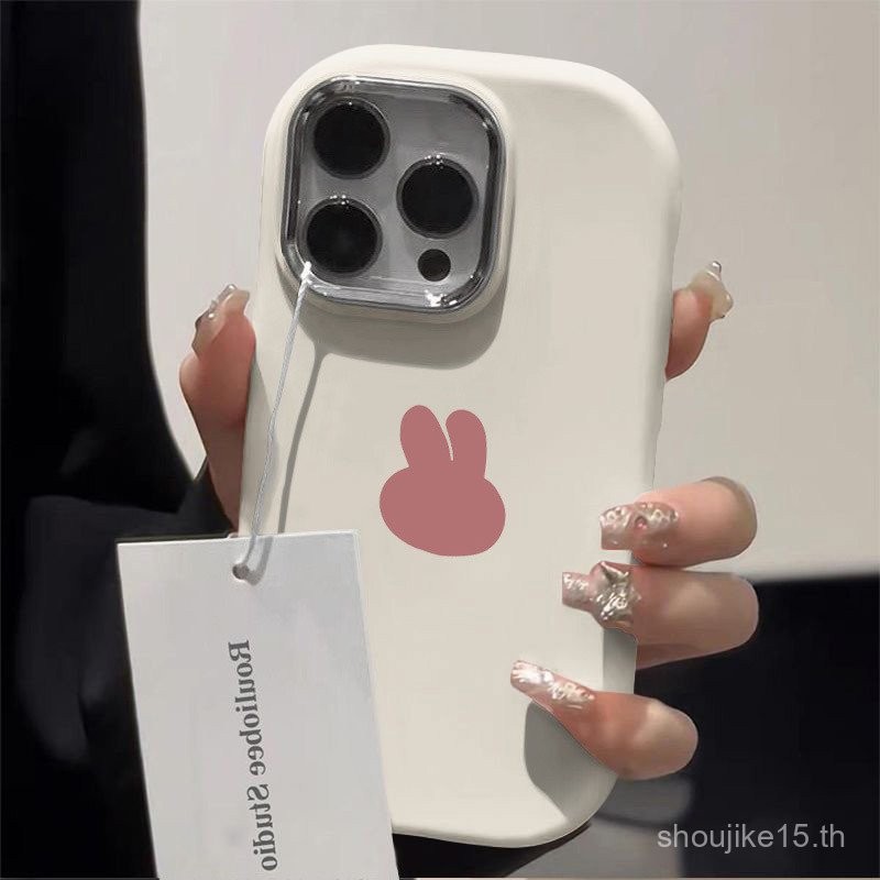เคสโทรศัพท์ซิลิโคนนุ่มหัวกระต่ายสีชมพูน่ารักสำหรับ OPPO A Series-A15, A54, A16, a16s, A58, A38, A78, A7, A9, A57, A55, A76, A53, a74, a17a93, A94, Reno 4, Reno 2F, A31, F11
