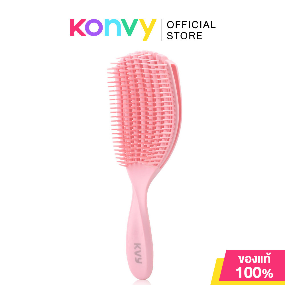 KVY Shell-Shaped Hollow Air Cushion Comb #Pink เควีวาย หวีแปรงทรงเปลือกหอยสุดน่ารัก สีชมพู.