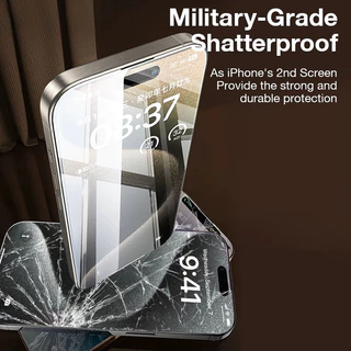 คลิกเดียวติดตั้งหน้าจอโทรศัพท์กระจกนิรภัย Flim สําหรับ iPhone 16 15 14 13 12 11 Pro Max Plus Auto Alignment Mount Aids ความเป็นส่วนตัว HD Clear Anti Scratch Protector Cover