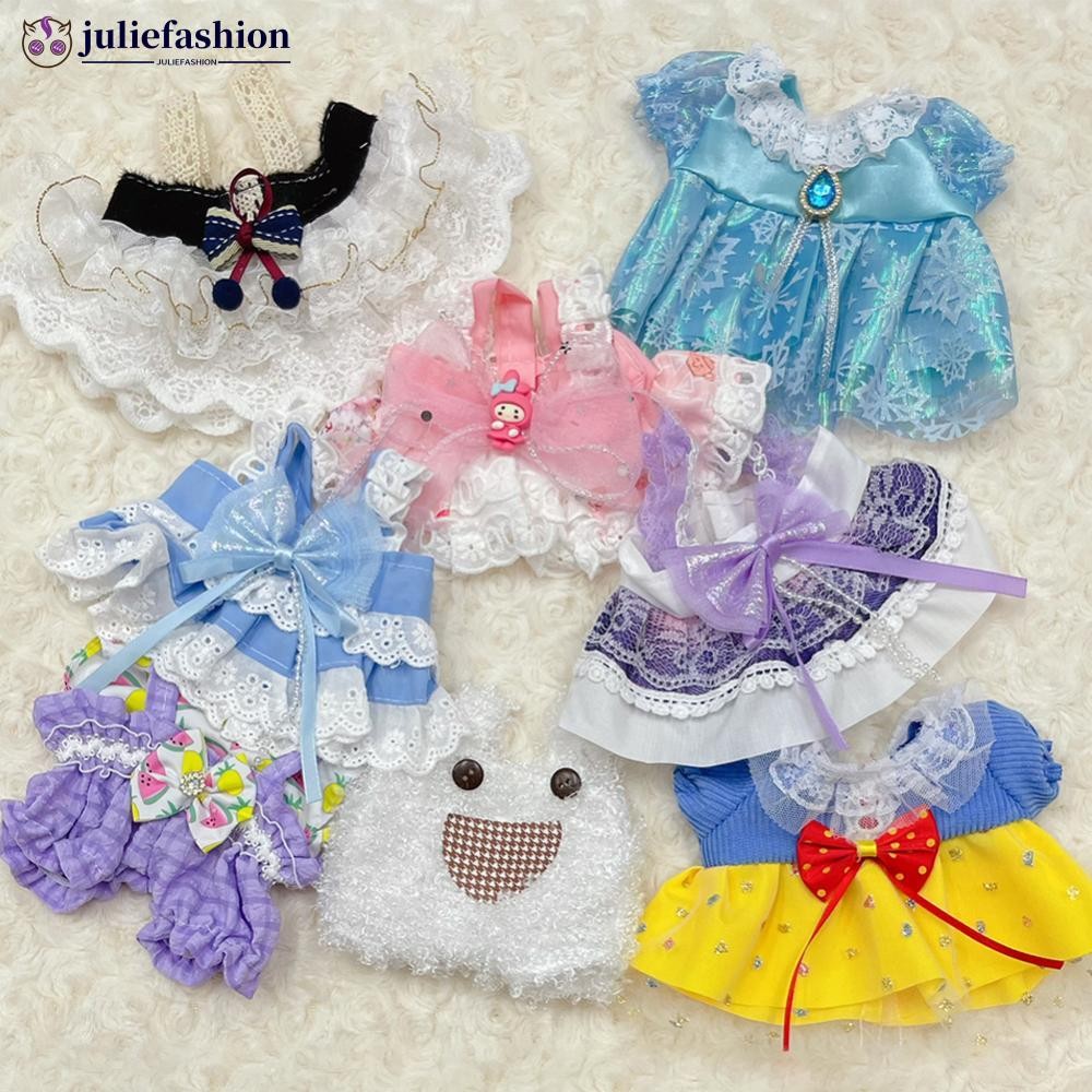 Juliefashion 20 ซม.ผ้าฝ้ายตุ๊กตา Rompers การ์ตูนตุ๊กตาตุ๊กตาชุดเปลี่ยนชุดเจ้าหญิงเล่น House อุปกรณ์เสริม Mini เสื้อผ้า G2Z5