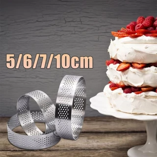 ร้านคนไทย! แม่พิมพ์สแตนเลสทรงกลม แบบรู 6ซม.7ซม.10ซม.Tart Ring พิมพ์วงแหวนกรุทาร์ต