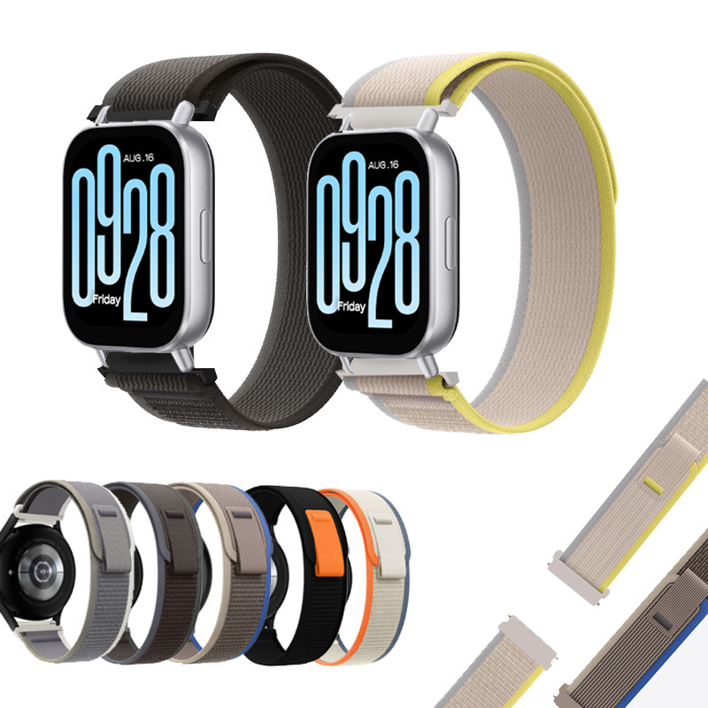 สายไนลอนสําหรับ Redmi Watch 5 Active Velcro Breathable Bracelet Trail Loop Band Redmi Watch5 Lite