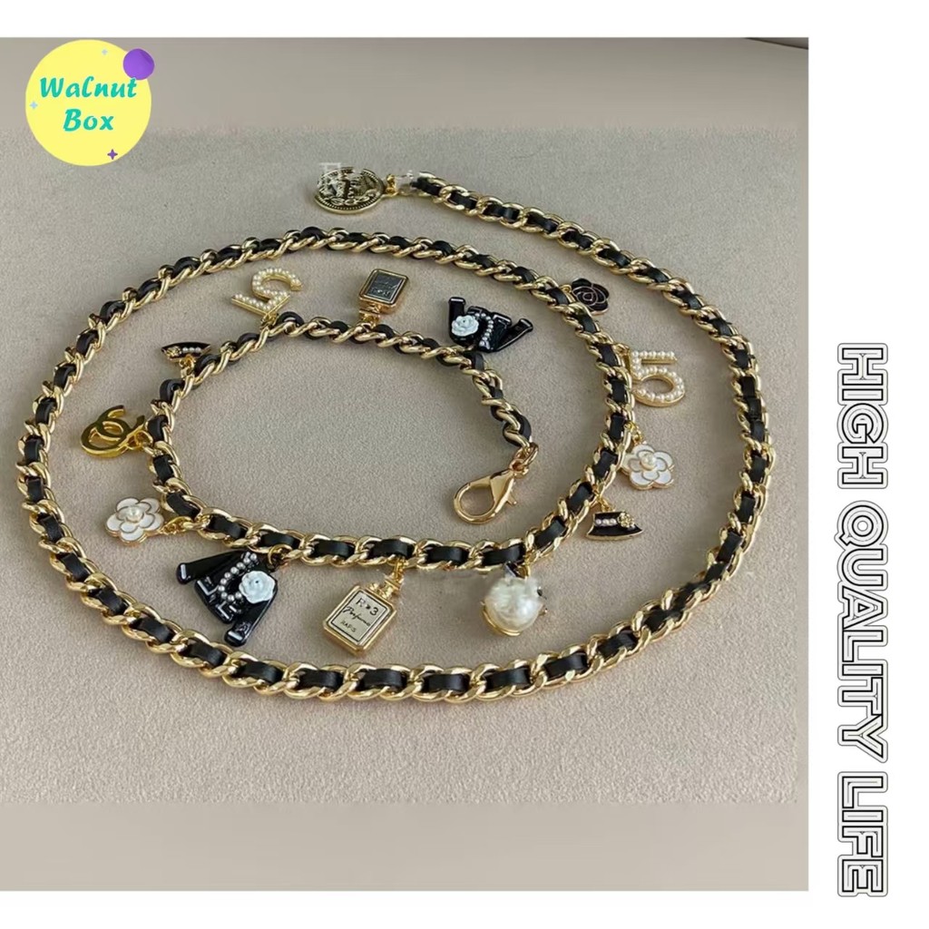 High-end สไตล์สาวร้อนผู้หญิงเอว Chain หรูหรา All-Match จี้ขนาดเล็กเข็มขัด Elegant Matching กระโปรงเสื้อกันหนาว