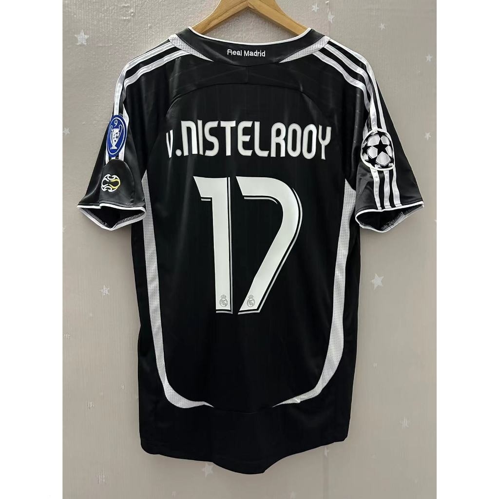 06-07 real Madrid OUT ronaldo beckham v.nistelrooy เสื้อฟุตบอลย้อนยุคคุณภาพสูง