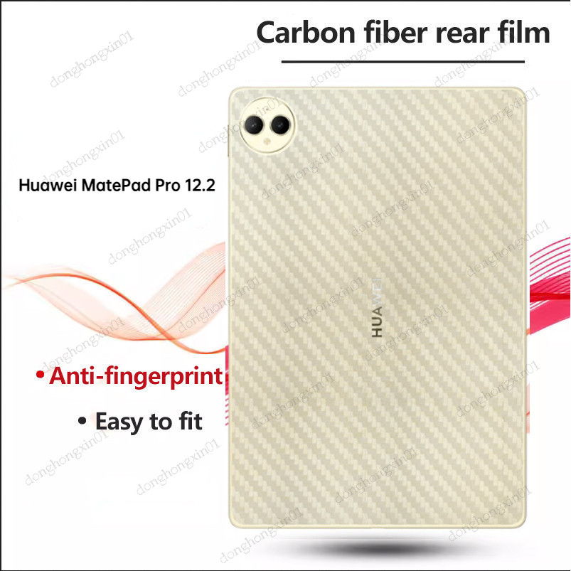 โปร่งใส Matte กลับฟิล์มสําหรับ HUAWEI MatePad Pro 12.2 MRO-W00 SE 11 11.5" S 2024 TGR-W09 TGR-W10 Air 11.5 Pro 10.8 MatePad 10.4 11 2021 2023 คาร์บอนไฟเบอร์กลับป้องกัน Flim