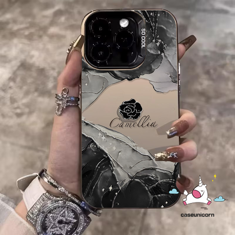 สําหรับ Infinix Smart 8 7 6 5 Pro Plus Pop 8 Hot 40i 30i Hot 11 30 10 9 Pro Play Tecno Spark 10 20 Pro GO 2023 20C 10C หมายเหตุ 30 40 Pro 12 G96 แฟชั่นศิลปะดอกไม้การ์ตูน เคสคาเมลเลีย