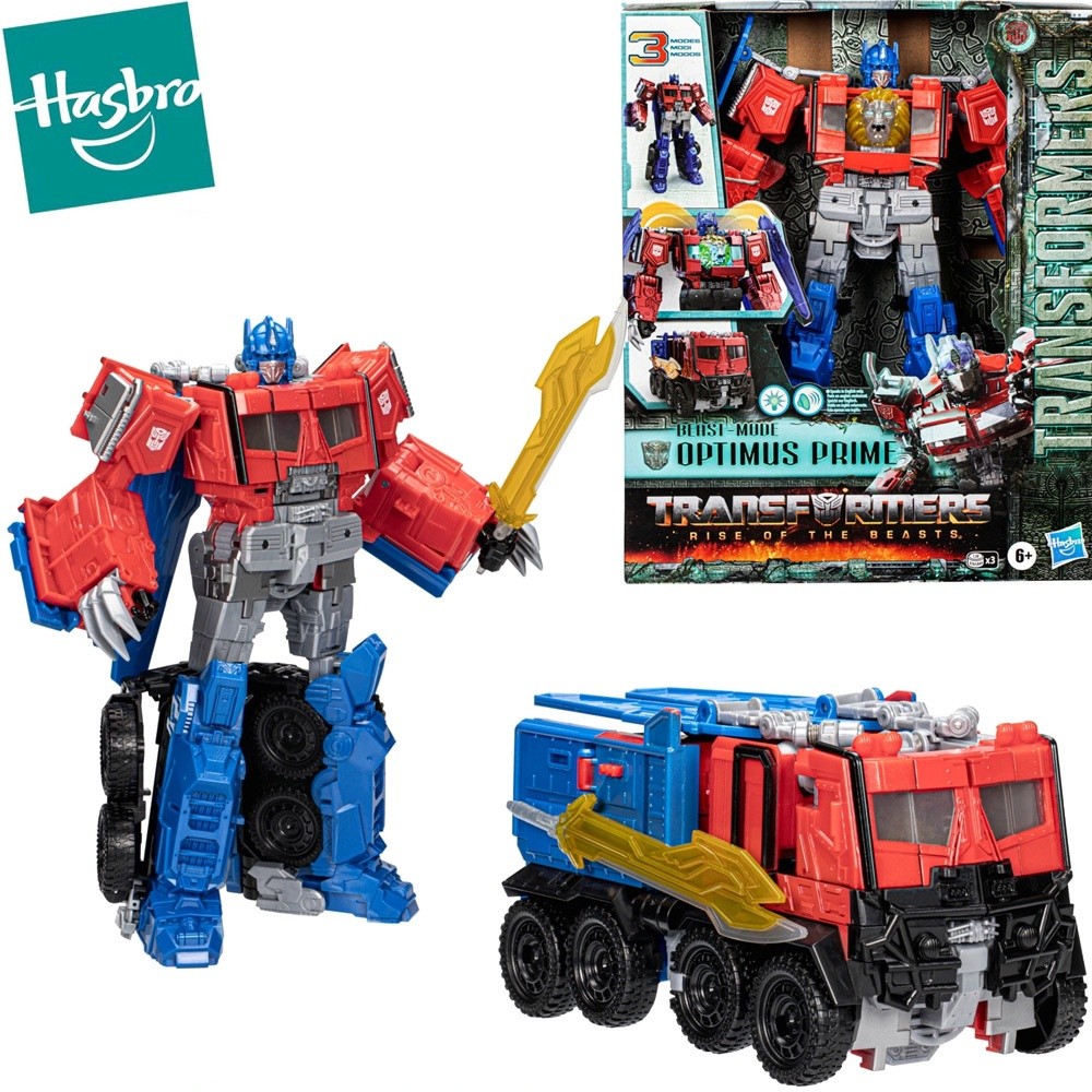 Hasbro Transformers Rise of The Beasts Beasi-Mode Optimus Prime Action Figure Collectible Movie Mode