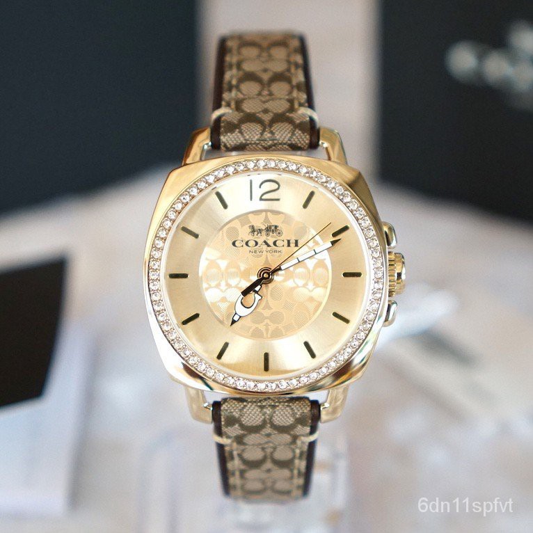 100%COACH รุ่น14503150 14503148 34mm นาฬิกาข้อมือผู้หญิง นาฬิกา สายหนัง นาฬิกาข้อมือผู้หญิงของแท้ นาฬิกาแบรนด์เนม