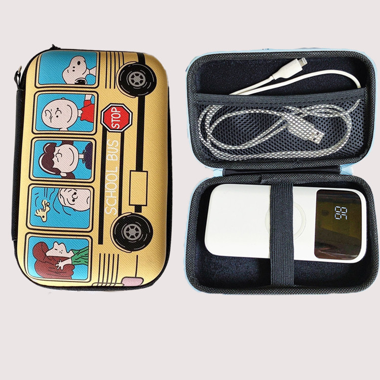 น่ารัก Snoopy Organizer Gadget กรณีซิปกระเป๋าเก็บหูฟังชุดหูฟัง Usb Card Sd พกพา Power Bank กล่องกระเป๋า