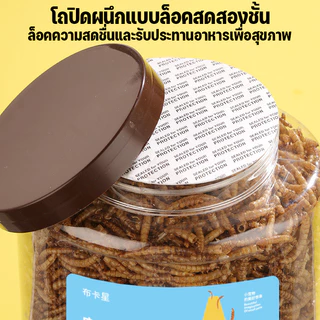 พร้อมจัดส่ง หนอนอาหาร หนอนอบแห้ง หนอนอาหารแห้ง อาหารหนูแฮมเตอร์ สัตว์เลี้ยงแมลงแห้ง หนอนนก 1500ml