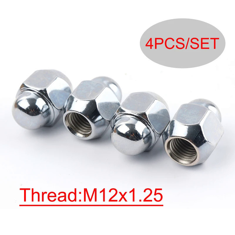 4x Car Wheel Lug Nuts Bolts Standard Parts Accessories M12x1.25 For Nissan 200SX 240SX 300ZX 350Z Cu