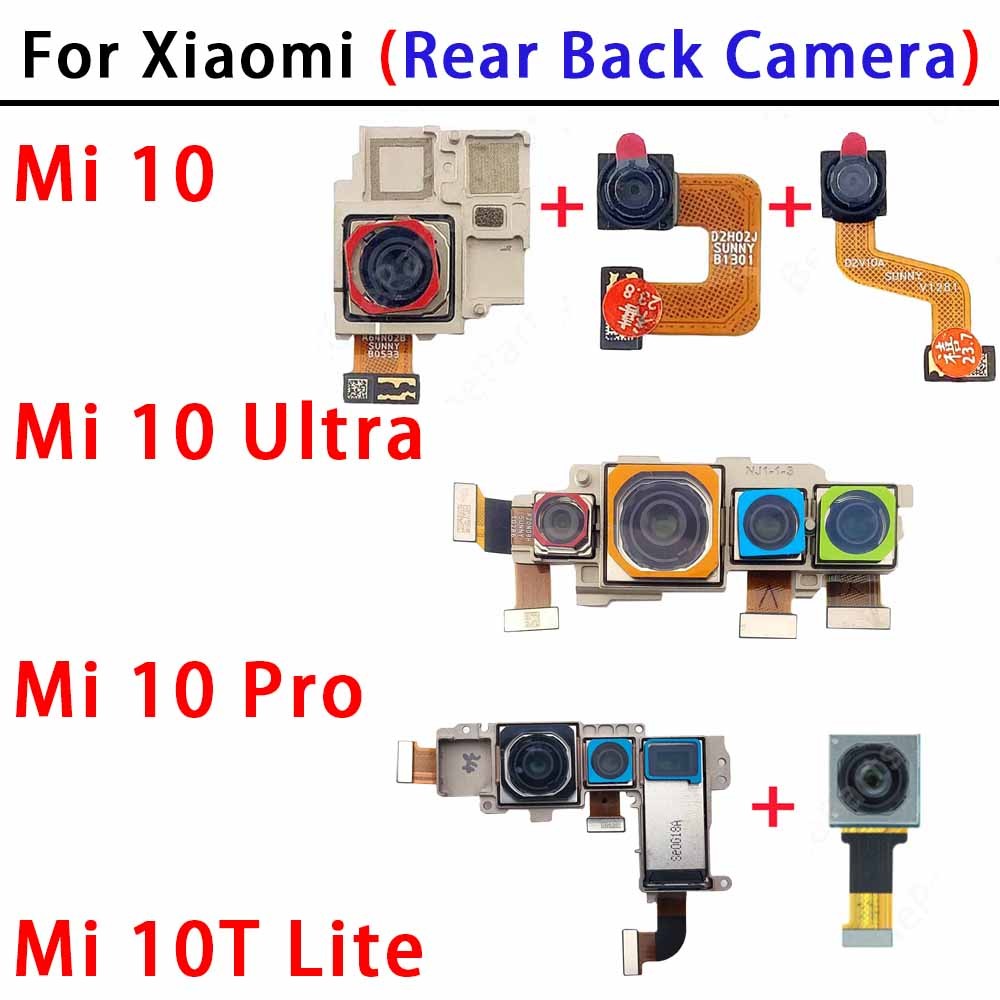 สําหรับ Xiaomi Mi Mi 10 Pro Ultra 10T Lite Mi10 10Ultra 10Pro ด้านหลังกล้องโมดูล Backside ดูเปลี่ยนอ