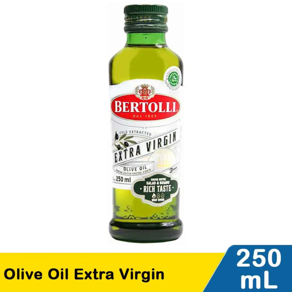 Bertolli Extra Virgin Olive Oil เบอร์ทอลลี่ น้ำมันมะกอก 250ml [กินเจทานได้]