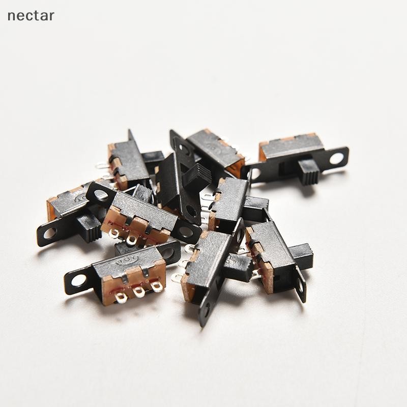 Tar 20 ชิ้น 3 Solder Lug Pin 2 ตําแหน่ง ON/ON SPDT แผง Mini แนวตั้งสไลด์สวิทช์ N