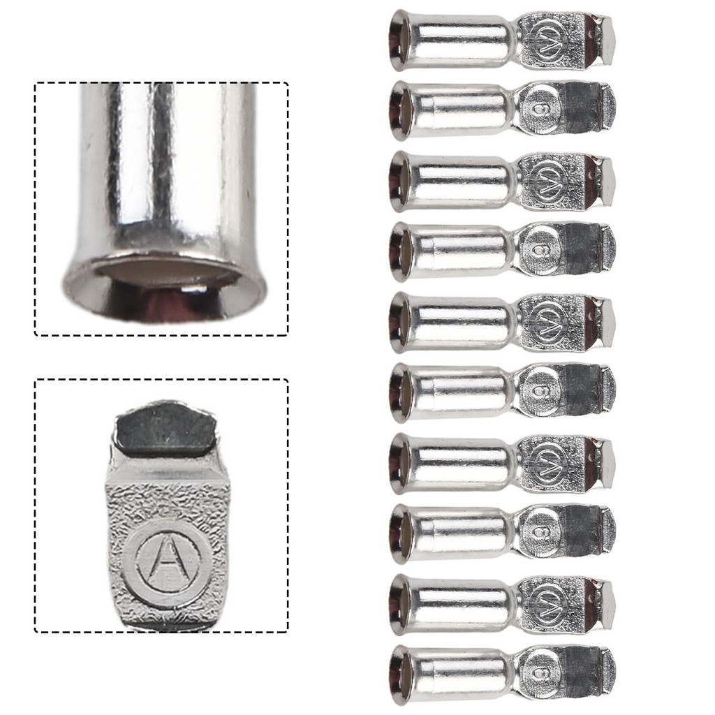 [LSAR] 10x สําหรับ Anderson Plug Contacts Pins Lugs Terminals สําหรับขั้วต่อ 50 แอมป์ 6-12AWG