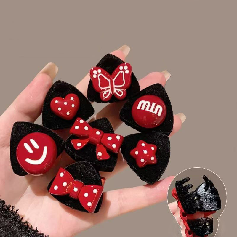 เกาหลีแฟชั่นหูแมวรูปตัวอักษรสีแดงกิ๊บติดผมหญิงอินนักเรียนน่ารักของขวัญปีใหม่ - รูปที่ 3