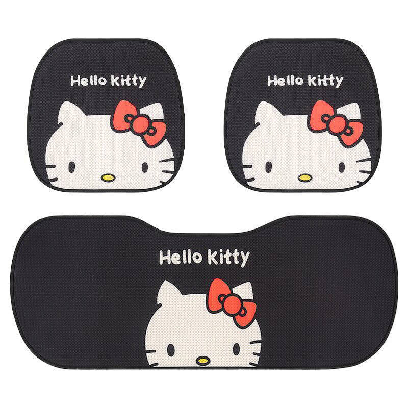 Hello Kitty ผ้าคลุมเบาะรถยนต์น่ารัก เบาะรองนั่ง Four Seasons Universal สําหรับสุภาพสตรี ลายการ์ตูน