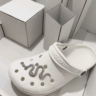 งูเงินเย็นตกแต่ง 3ง รองเท้าหัวเข็มขัดรองเท้าแตะสติกเกอร์รองเ…